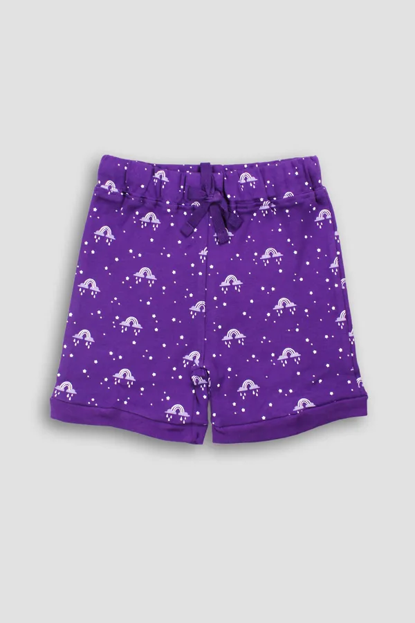Yellow_100%_Cotton_Shorts_For_Infant_Girls