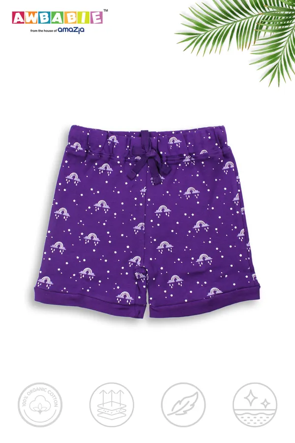 Yellow_100%_Cotton_Shorts_For_Infant_Girls