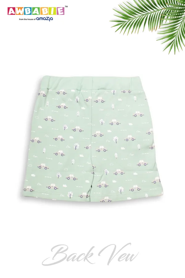 MINT_COLOR_100%_COTTON_SHORTS_FOR_INFANT_BOYS