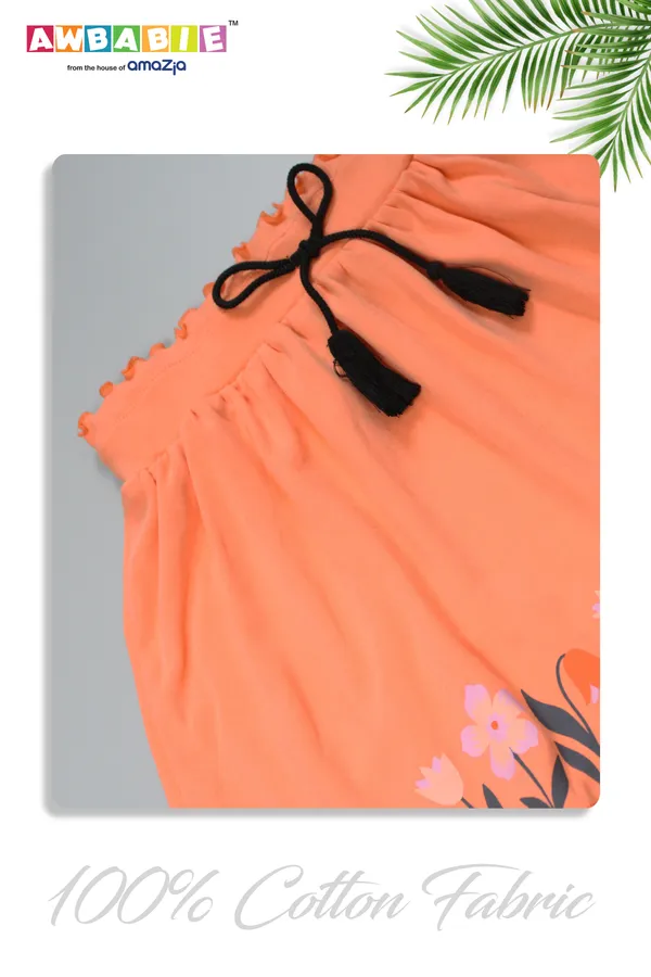Orange_100%_Cotton_Skirts_For_Infant_Girls
