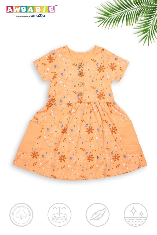 Orange_Cotton_Dress__For_Girls