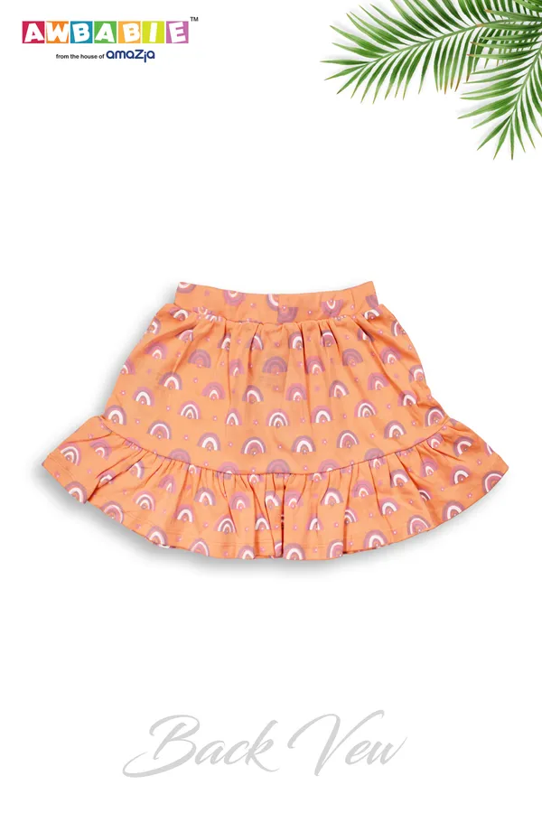 Orange_Soft_Cotton_Regular__Casual_Skirt_Baby_Girls