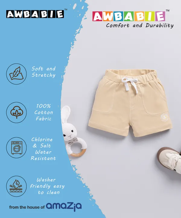 Orange_Soft_Cotton_Solid_Shorts_For_Baby_Boys