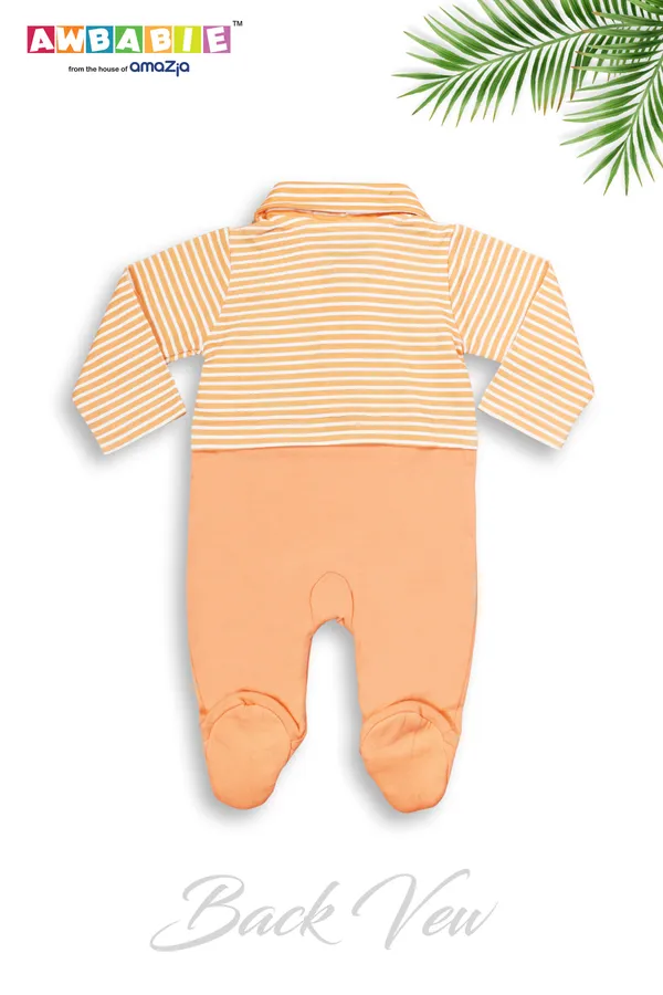 Peach_100%_Cotton_Rompers_For_Infant_Boys