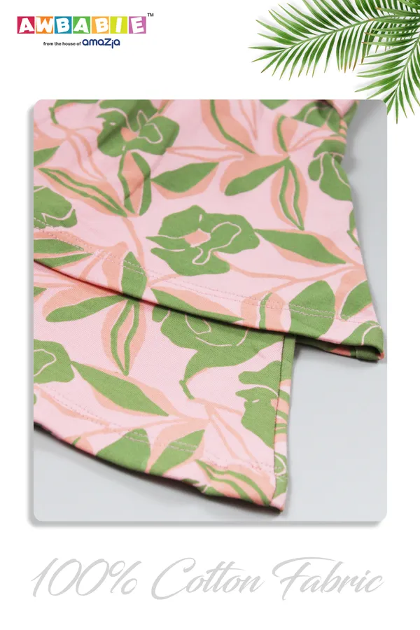 Pink_Soft_Cotton_All_Over_Print_Regular_Shorts_For_Girls