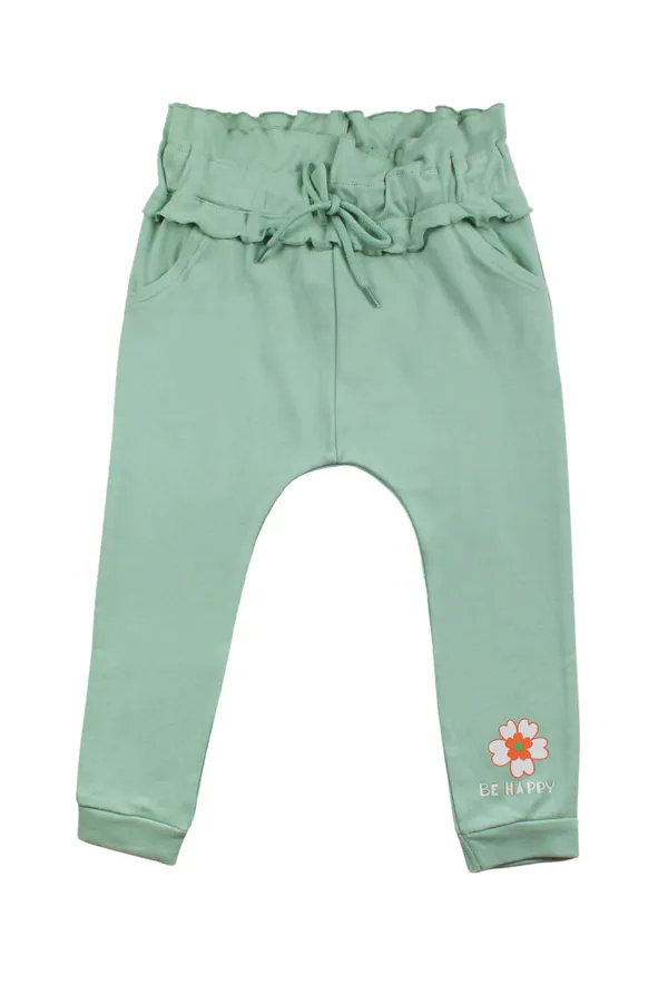 Sea_Green_100%_Cotton_Joggers_For_Infant_Girls