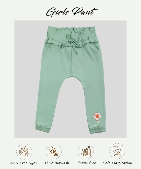 Sea_Green_100%_Cotton_Joggers_For_Infant_Girls