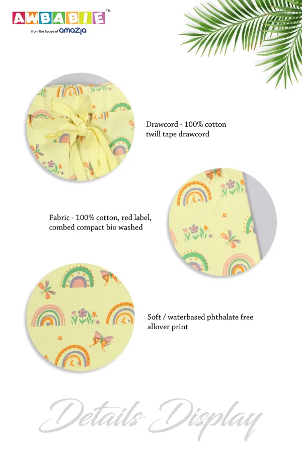 Yellow_100%_Cotton_Shorts_For_Infant_Girls
