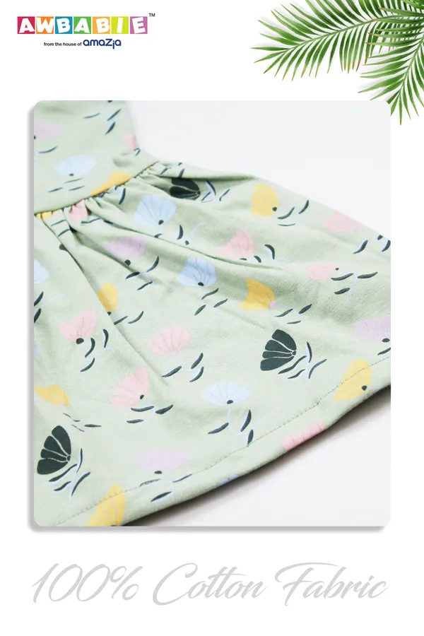 Sky_Green_Printed_Regular_Casual_Top_For_Baby_Girls