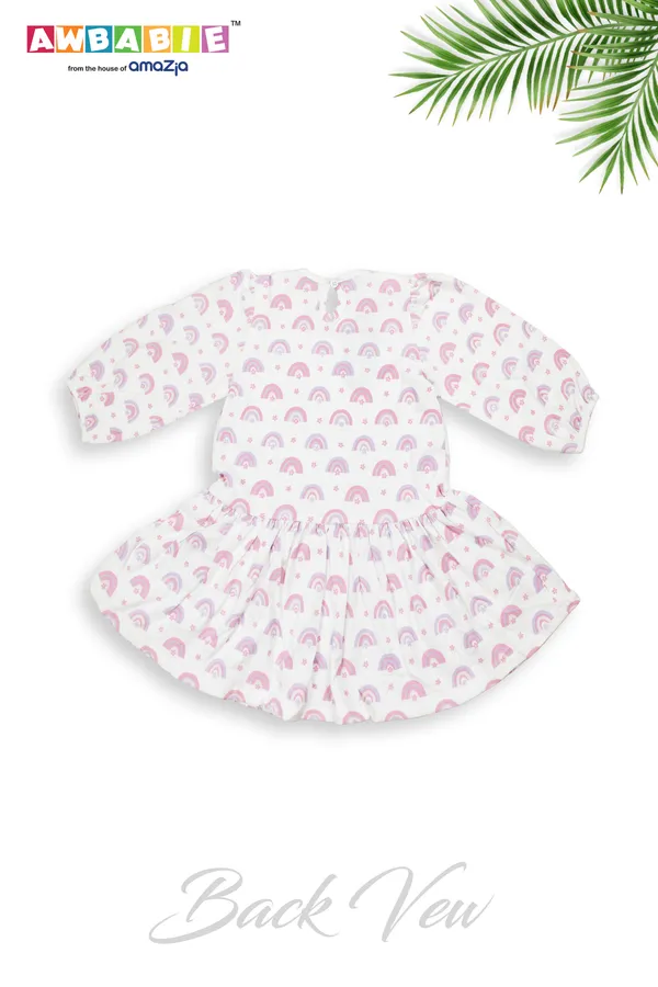 White_Printed_Regular_Casual_Top_For_Baby_Girls