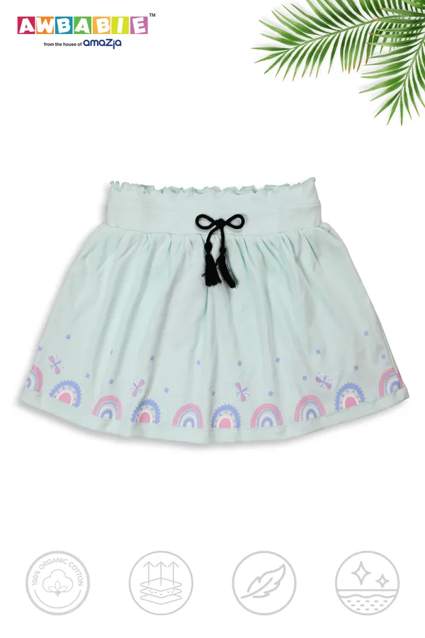 Sky_Blue_100%_Cotton_Skirts_For_Infant_Girls