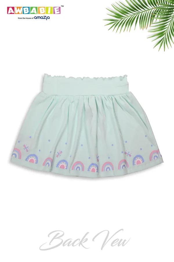 Sky_Blue_100%_Cotton_Skirts_For_Infant_Girls