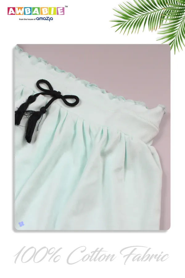 Sky_Blue_100%_Cotton_Skirts_For_Infant_Girls