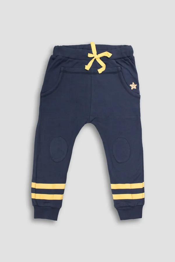Navy_Blue_100%_Cotton_Joggers_For_Infant_Boys