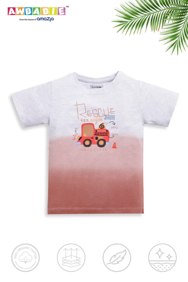 Grey__Soft_Cotton_Regular_T-Shirt_And_Brown_Shorts_For_Boy_(Combo)