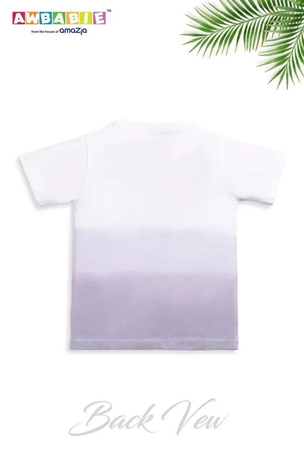White_Soft_Cotton_Regular_T-Shirt_And_Blue_Shorts_For_Boy_(Combo)