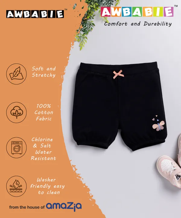 Black_Shorts_Butterfly_Knits_For_Girls