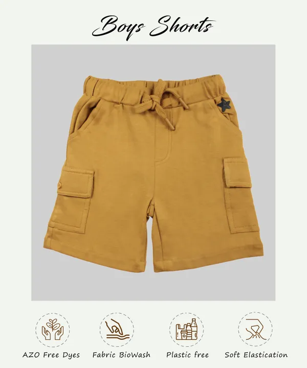 Yellow_100%_Cotton_Shorts_For_Infant_Boys