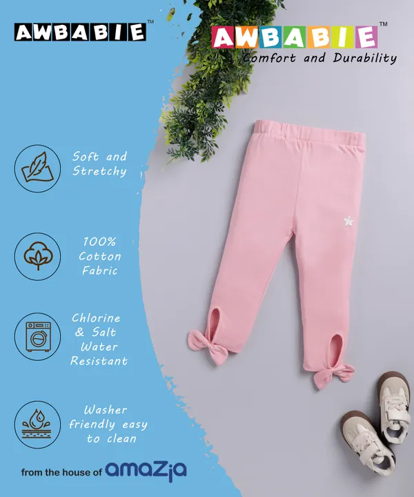 Awbabie_Toddler_Girls'_Pants_|_100%_Cotton_|_190_GSM_Interlock_|_Soft_&_Breathable_|_Ankle_Bow