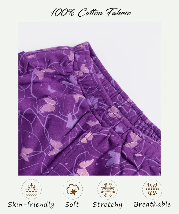 Purple_Soft_Cotton_All_Over_Print_Regular_Shorts_For_Girls