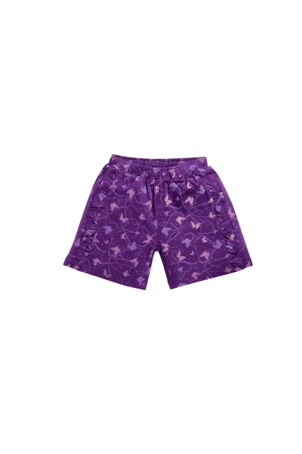 Purple_Soft_Cotton_All_Over_Print_Regular_Shorts_For_Girls
