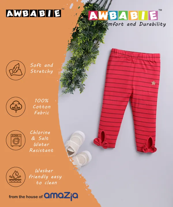 Awbabie_Toddler_Girls'_Pants_|_100%_Cotton_|_190_GSM_Interlock_|_Soft_&_Breathable_|_Ankle_Bow