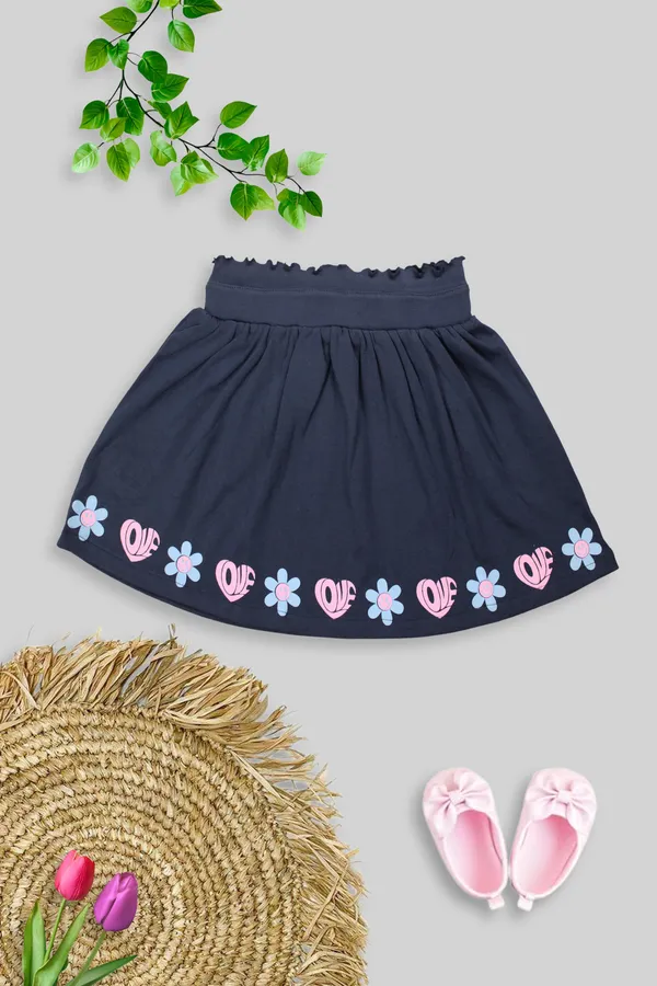 Navy_Blue_100%_Cotton_Skirts_For_Infant_Girls