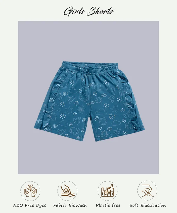Blue_Soft_Cotton_All_Over_Print_Regular_Shorts_For_Girls