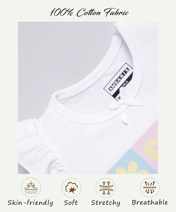 White_Solid_Regular_Casual_Round_Neck_T-Shirt_For_Baby_Girls