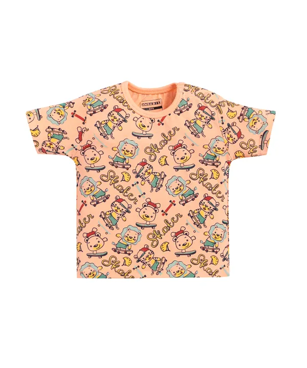 Orange_Soft_Cotton_Solid_Round_Neck_T-Shirt_For_Baby_Boys