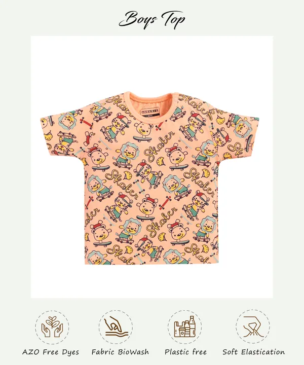Orange_Soft_Cotton_Solid_Round_Neck_T-Shirt_For_Baby_Boys
