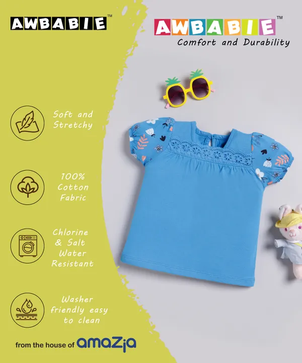 Blue_Solid_Regular_Casual__Top_For_Baby_Girls