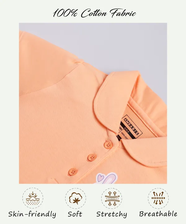 Awbabie_Toddler_Girls_Polo_T-Shirt_|_100%_Cotton_|_180_GSM_|_Soft_&_Breathable_|_Elastic_Armholes_|_Front_Button_Placket_|_Stylish_&_Comfortable