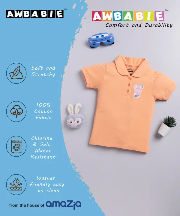 Awbabie_Toddler_Girls_Polo_T-Shirt_|_100%_Cotton_|_180_GSM_|_Soft_&_Breathable_|_Elastic_Armholes_|_Front_Button_Placket_|_Stylish_&_Comfortable