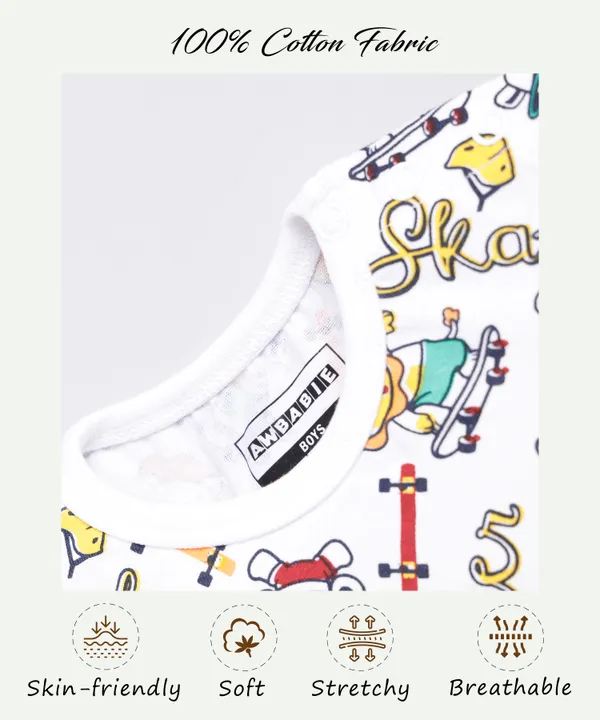 White_Soft_Cotton_Solid_Round_Neck_T-Shirt_For_Baby_Boys