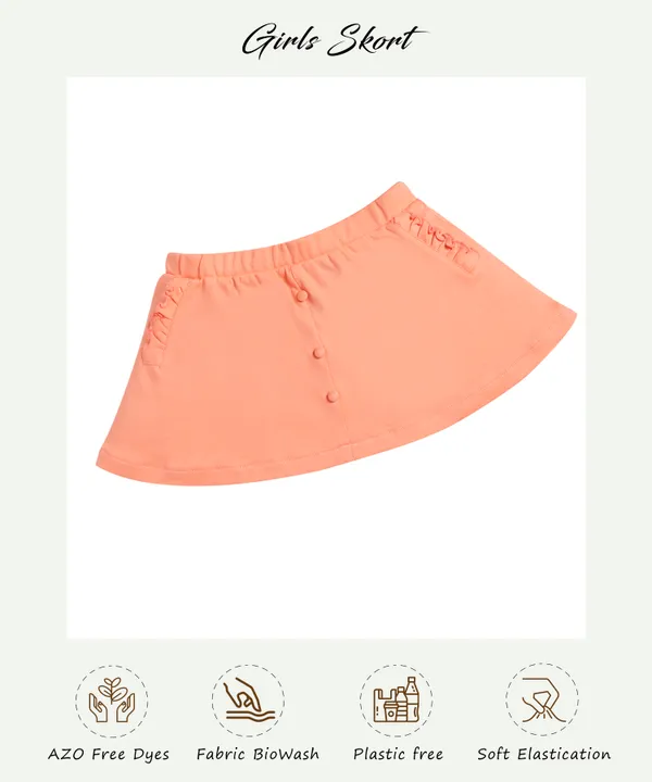 Orange_Soft_Cotton_Regular__Casual_Skort_Baby_Girls