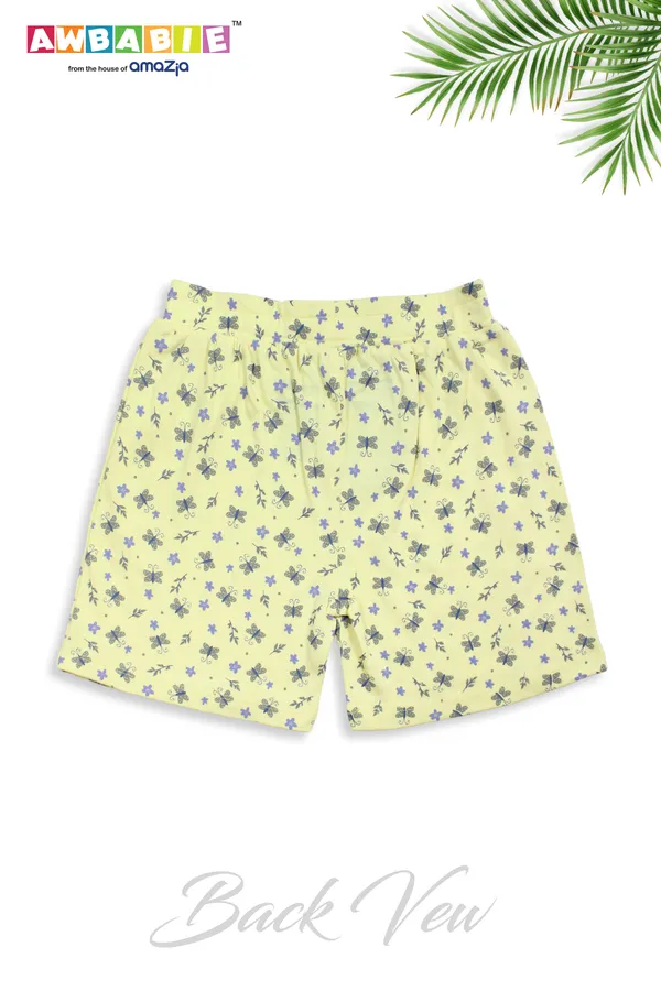 Blue_Soft_Cotton_Regular_T-Shirt_And_Printed_Shorts_For_Girls_(Combo)