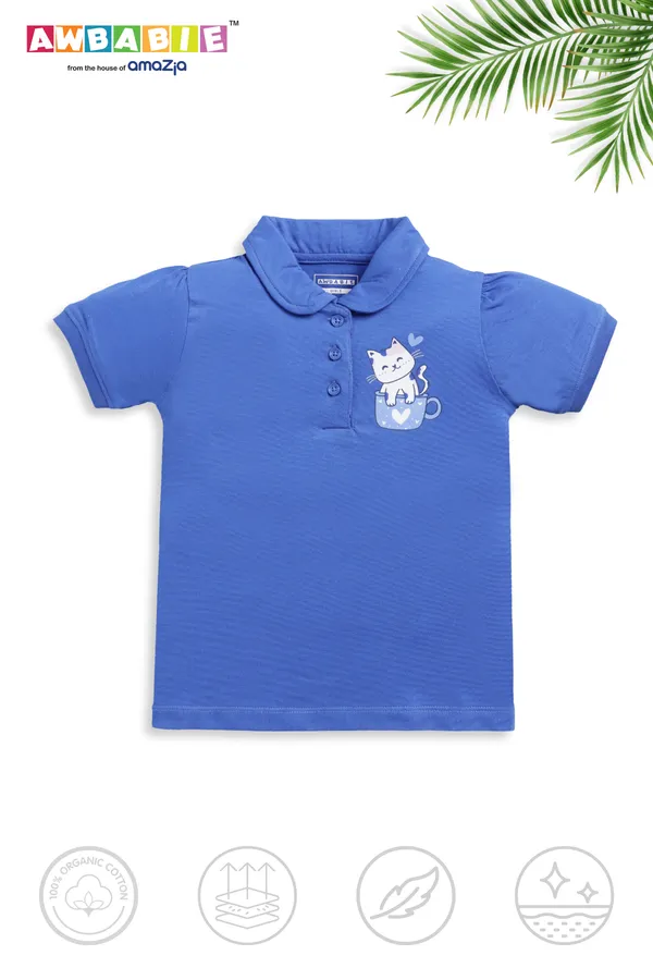Blue_Soft_Cotton_Regular_T-Shirt_And_Printed_Shorts_For_Girls_(Combo)