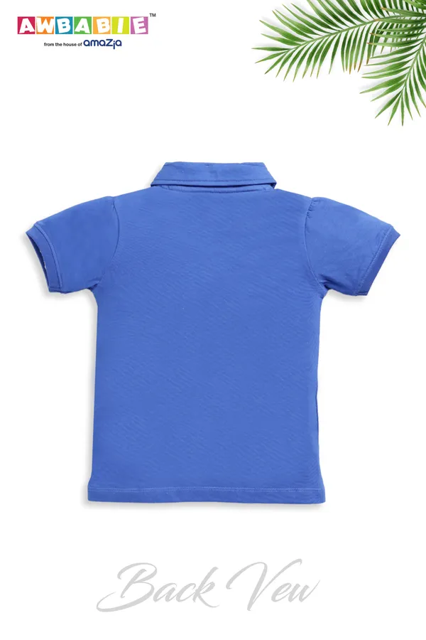 Blue_Soft_Cotton_Regular_T-Shirt_And_Printed_Shorts_For_Girls_(Combo)
