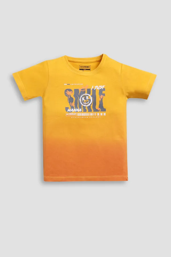 Yellow_Soft_Cotton_Regular_Round_Neck_T-Shirt_For_Boys