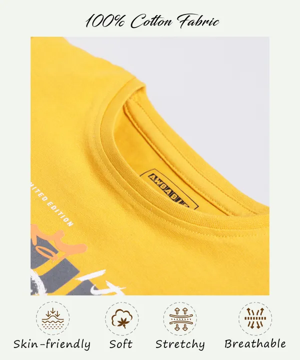 Yellow_Soft_Cotton_Regular_Round_Neck_T-Shirt_For_Boys