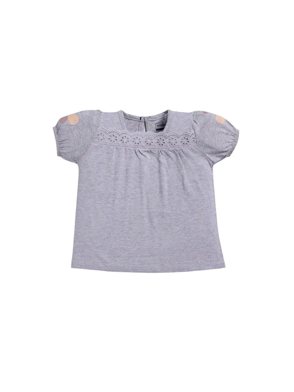 Grey_Solid_Regular_Casual_Top_For_Baby_Girls
