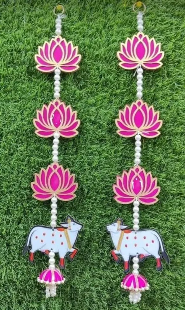 Multicolor_Handmade_Lotus_With_Cow_&_Jhumki_Ganpati_Diwali_For_Home_Decoration