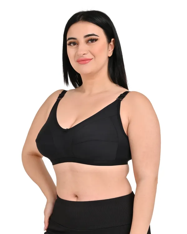 Black_Full_Coverage_Single_Layered,_Non_Padded,_Non_Wired,_Seamed_Cups_Soft_Strap_Plus_Size_Bra