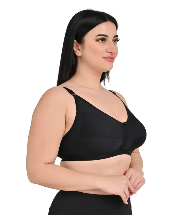 Black_Full_Coverage_Single_Layered,_Non_Padded,_Non_Wired,_Seamed_Cups_Soft_Strap_Plus_Size_Bra