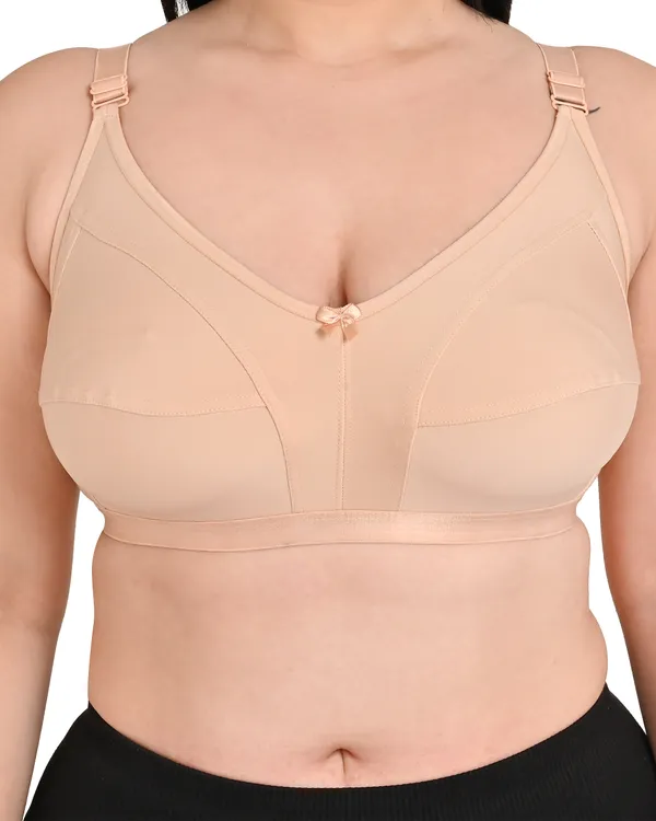 Pack_Of_3_Multicolor_Regular_Cotton_Blend_Solid_Non_Padded_Soft_Strap_Plus_Size_Bra