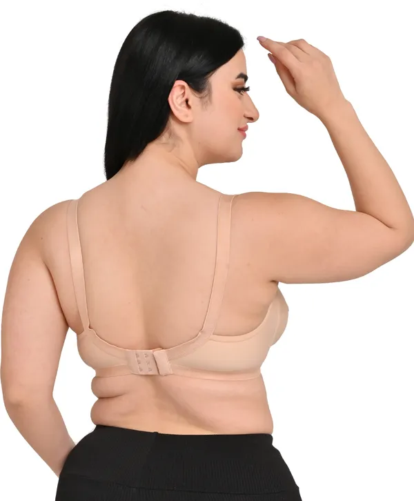 Pack_Of_3_Multicolor_Regular_Cotton_Blend_Solid_Non_Padded_Soft_Strap_Plus_Size_Bra