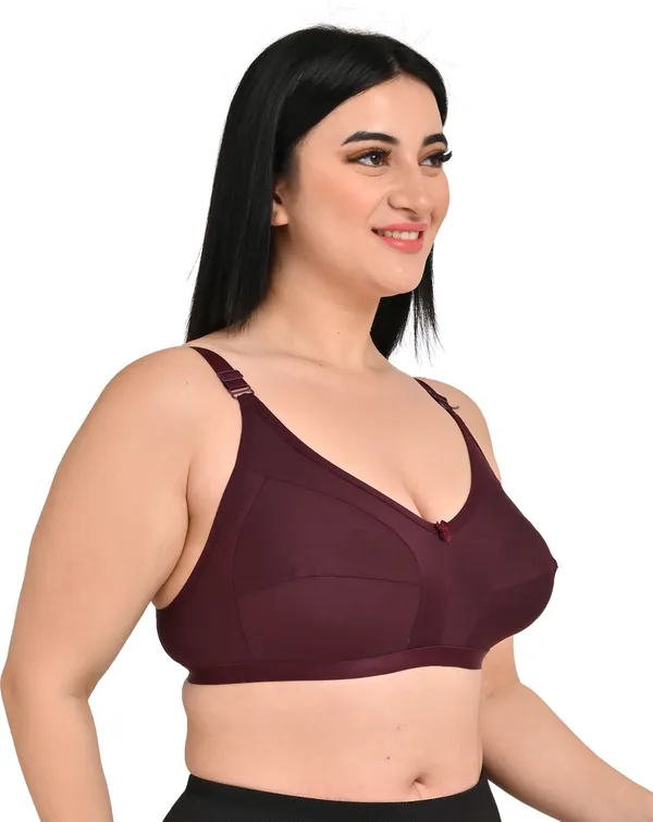 Pack_Of_3_Multicolor_Regular_Cotton_Blend_Solid_Non_Padded_Soft_Strap_Plus_Size_Bra