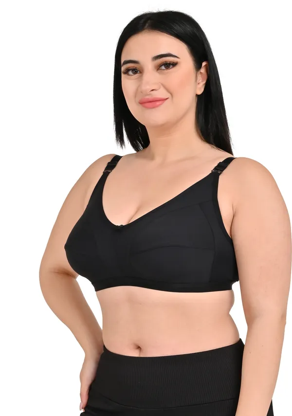 Pack_Of_2_Regular_Cotton_Blend_Solid_Non_Padded_Soft_Strap_Plus_Size_Bra_(White_&_Black)