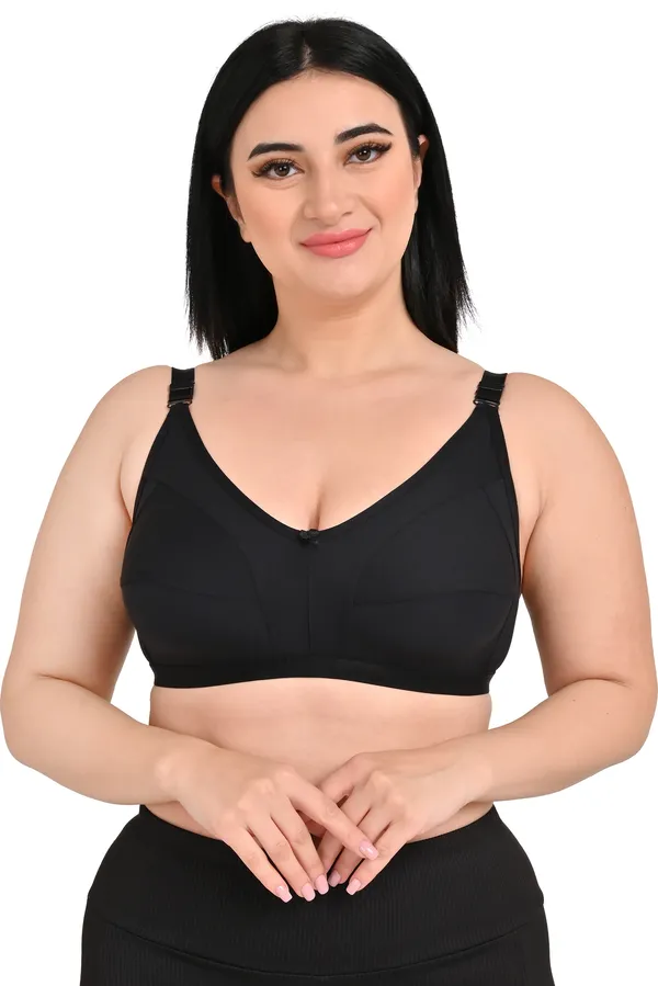 Pack_Of_3_Regular_Cotton_Blend_Solid_Non_Padded_Soft_Strap_Plus_Size_Bra_(White,_Black_&_Maroon)